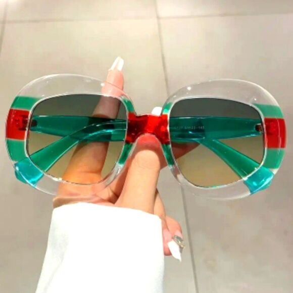 Oversized unisex jelly sunglasses - Picture 1 of 3